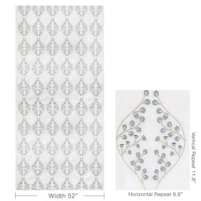 Lillie Sheer - Ivory/Blue