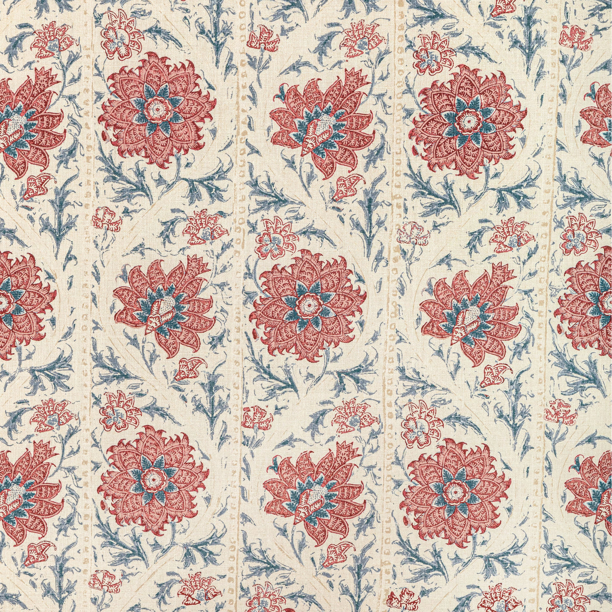Calico Vine - Blue Red