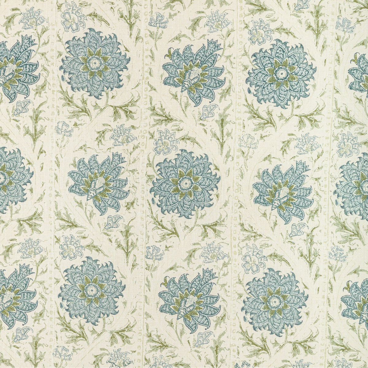 Calico Vine - Green Blue