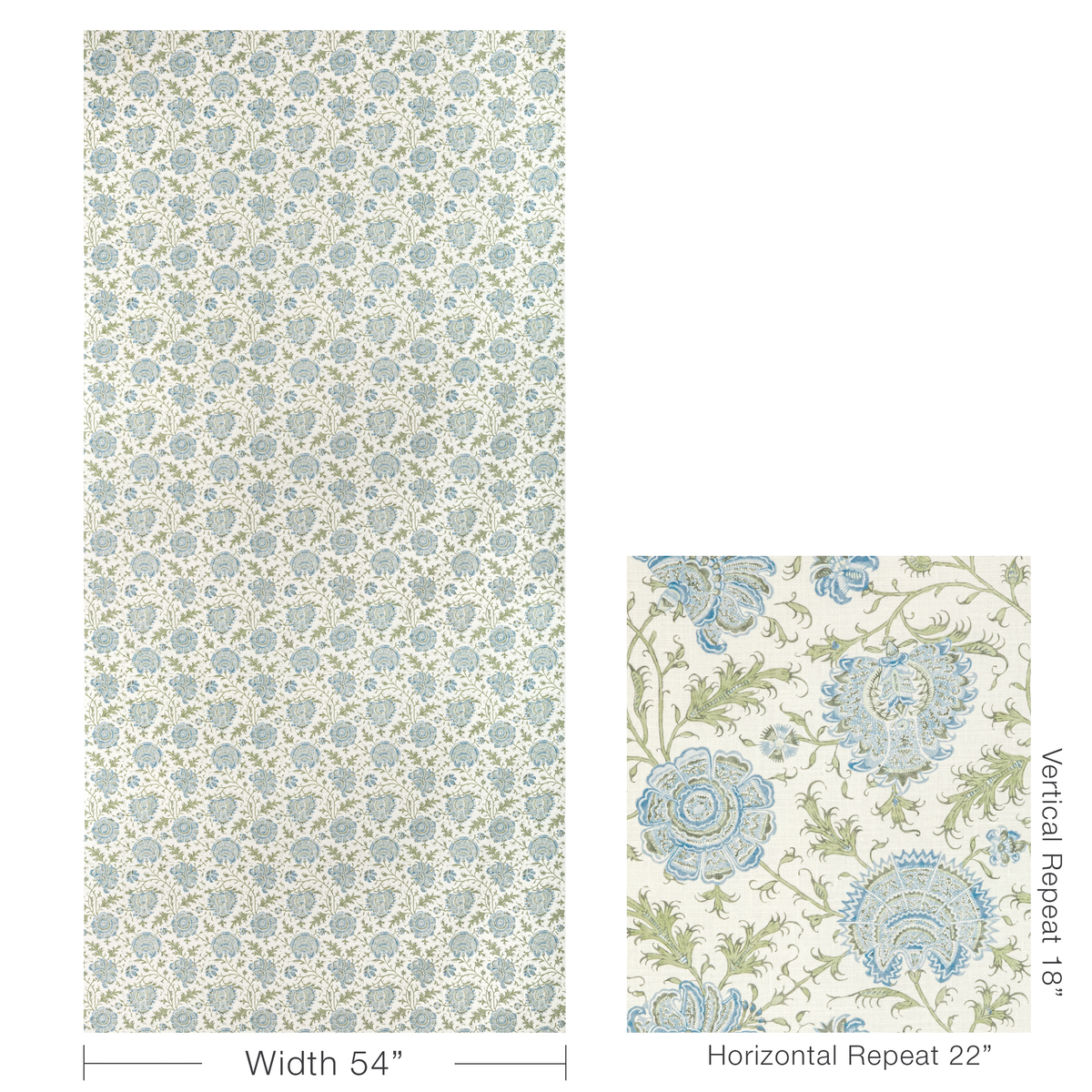 Indiennes Floral - Sea