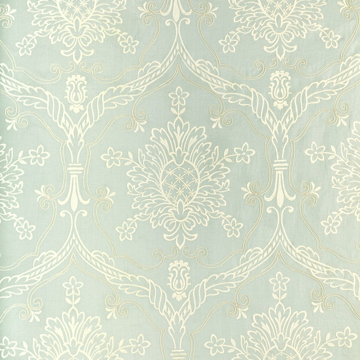 Hayes Embroidery - Aqua