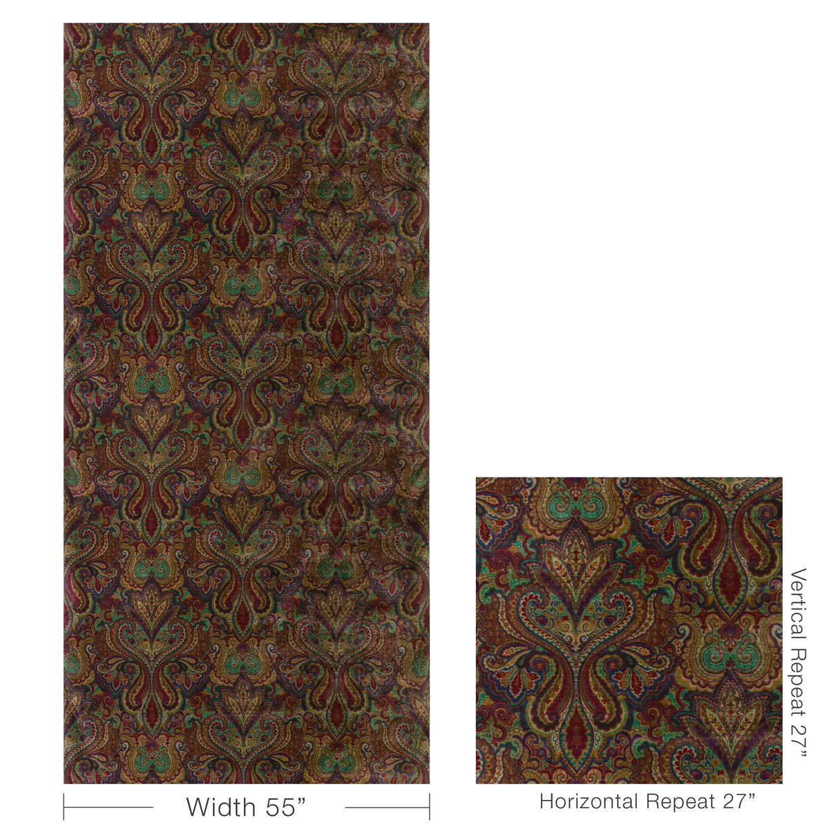 Carswell Velvet - Topaz/Ruby