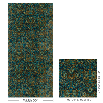 Carswell Velvet - Marine/Sky