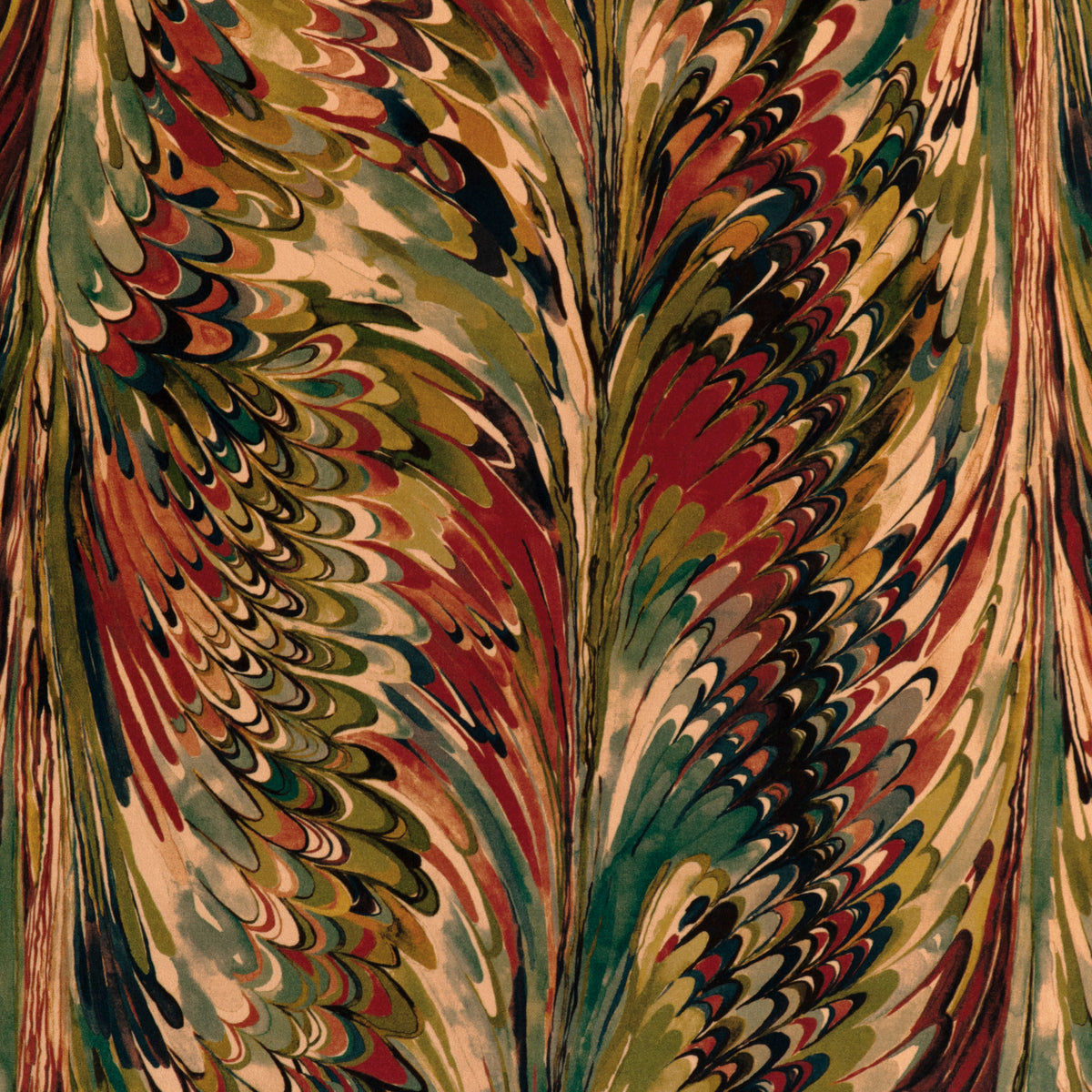 Taplow Velvet - Berry/Moss