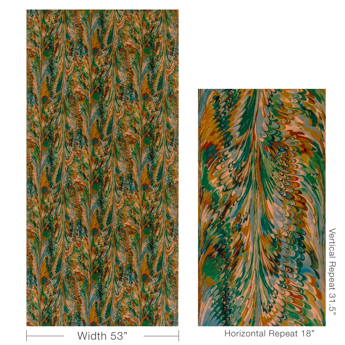 Taplow Velvet - Teal/Bronze