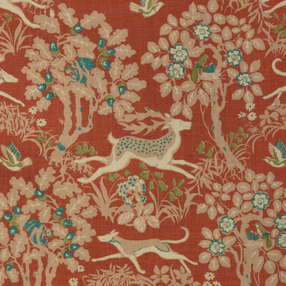 Mille Fleur Print - Brick