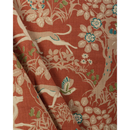 Mille Fleur Print - Brick