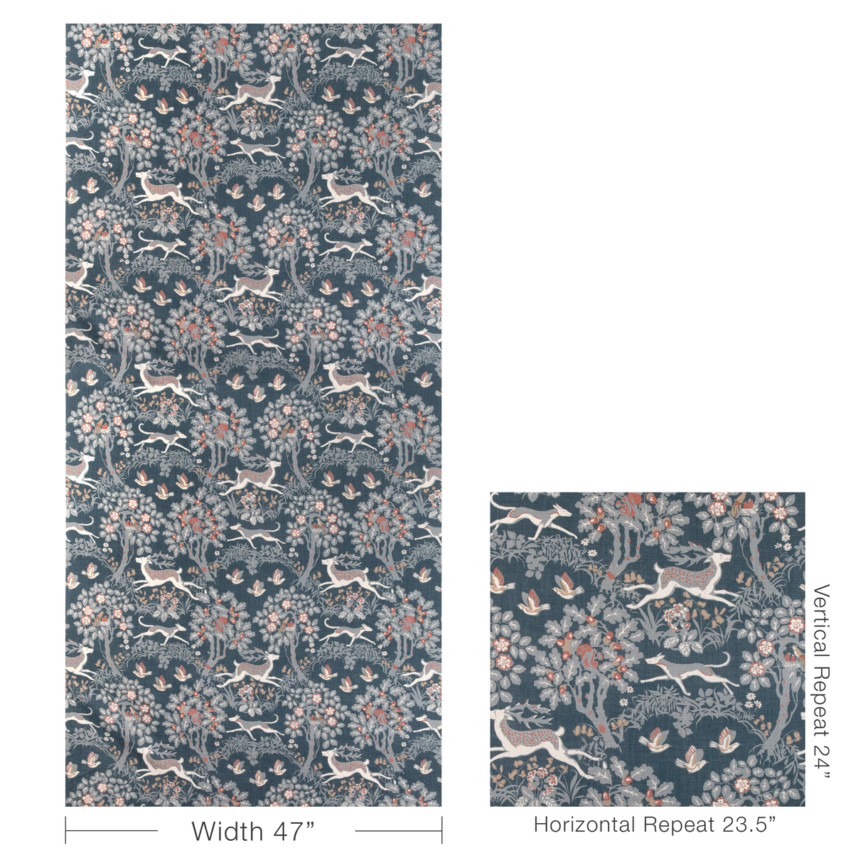 Mille Fleur Print - Denim