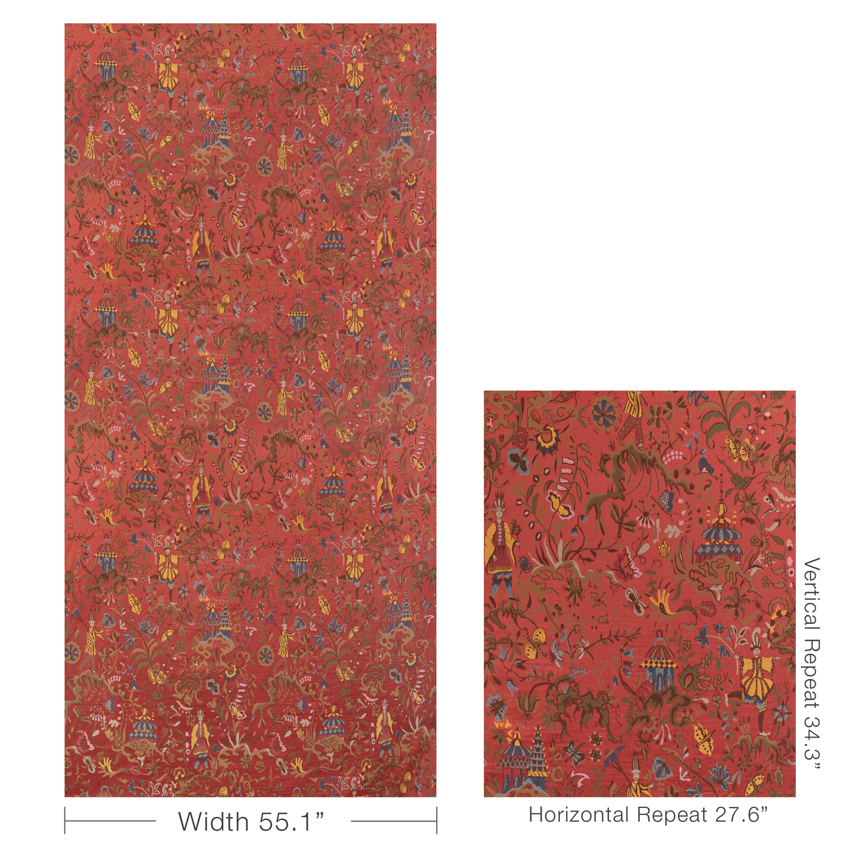 Chinese Brocade - Red