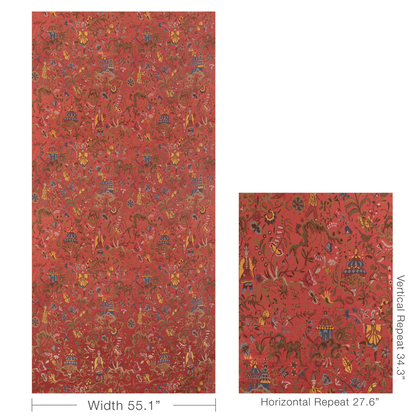 Chinese Brocade - Red