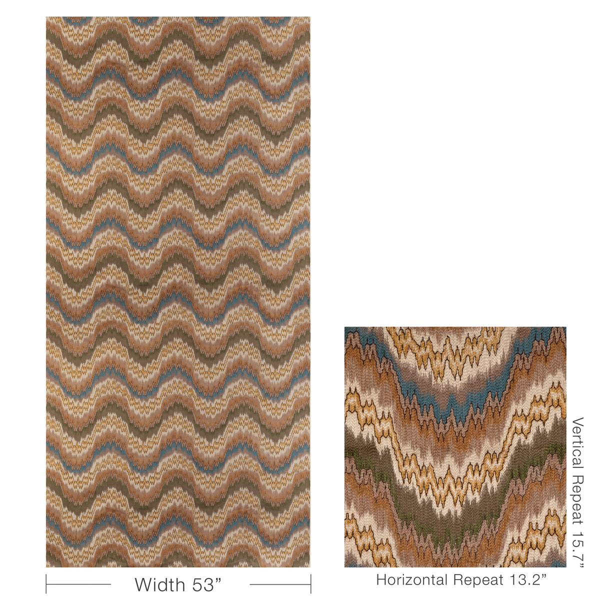 Flame Embroidery - Fawn