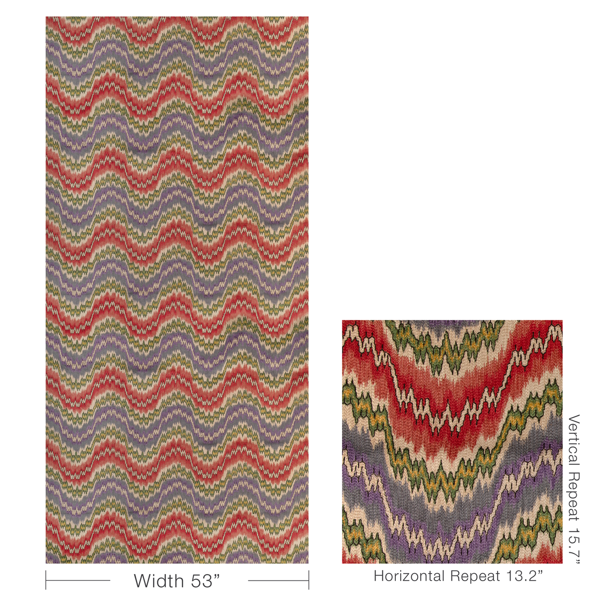 Flame Embroidery - Multi