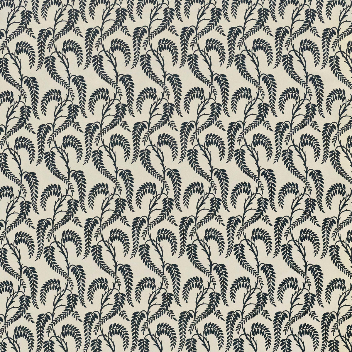 Wisteria - Navy On White