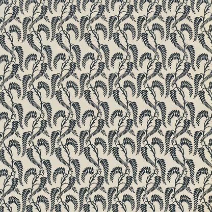 Wisteria - Navy On White