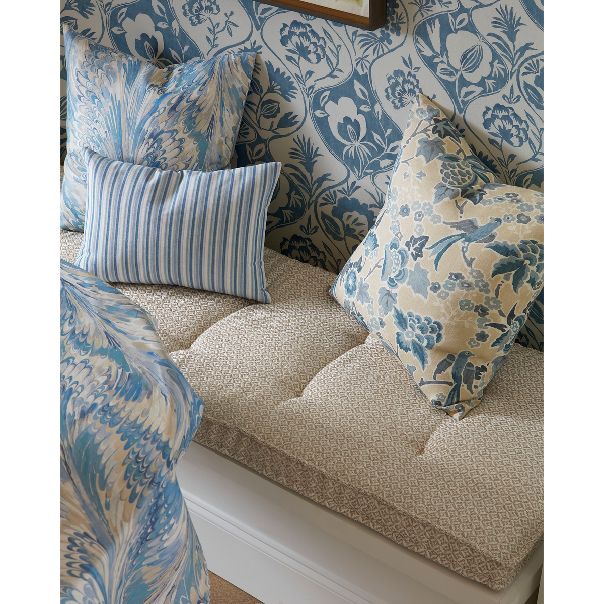 Posy Print - Sand/Sky