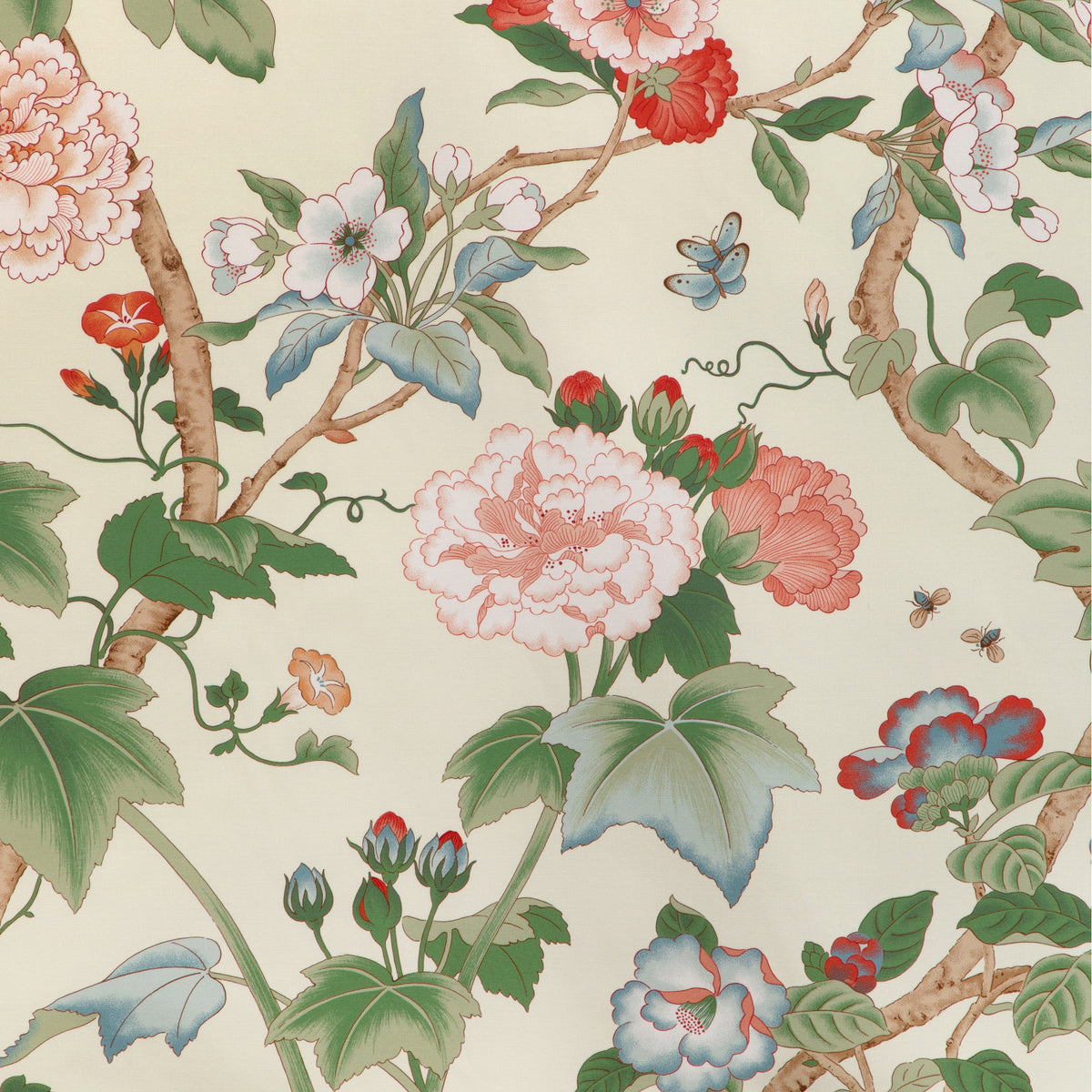 Gardenia Print - Red/Green