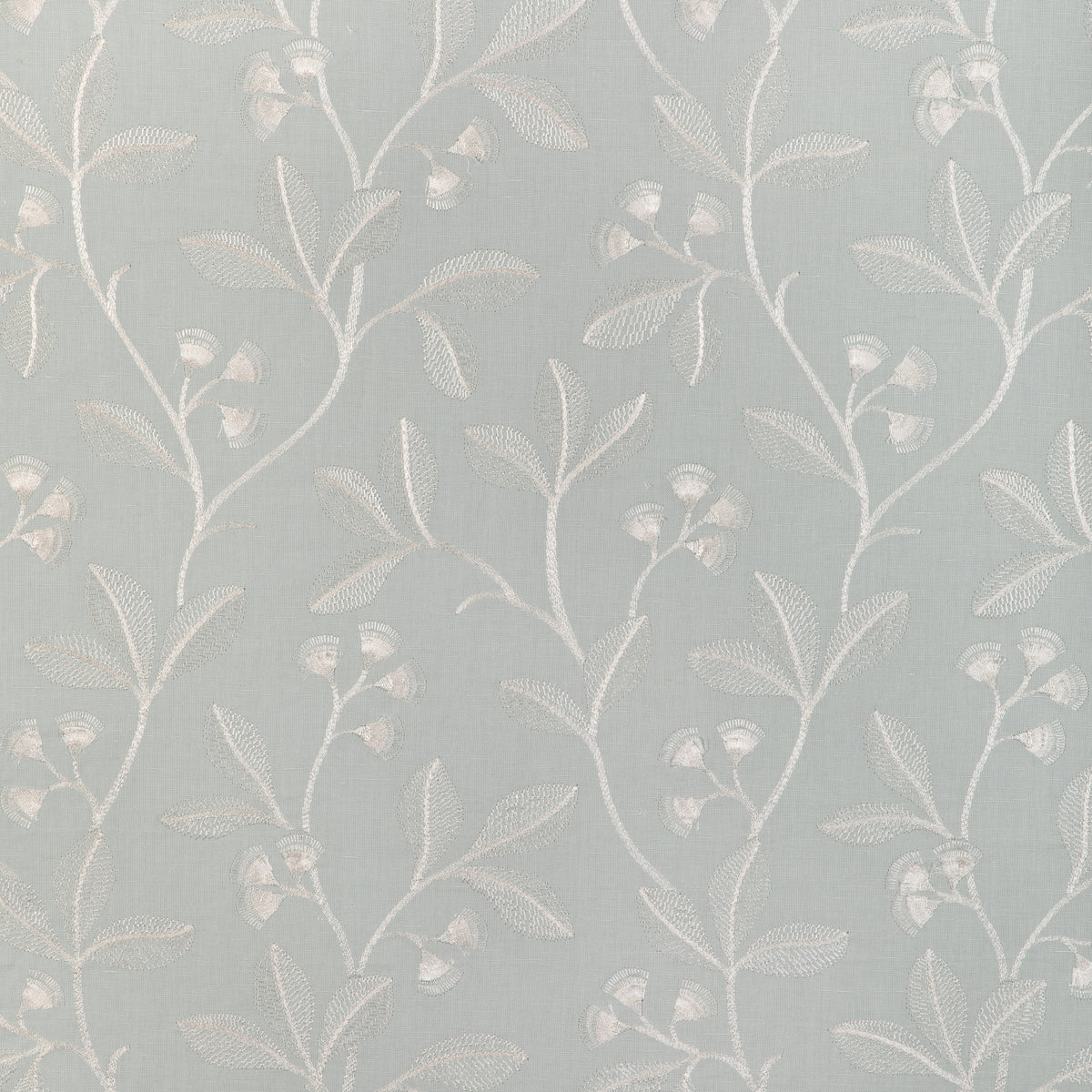 Iris Embroidery - Aqua