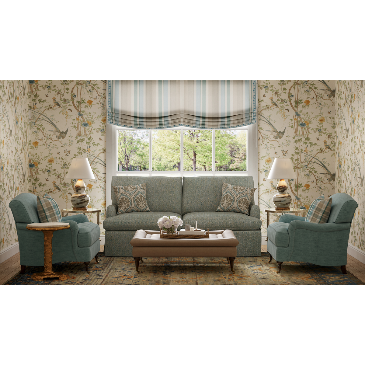 Fisher Plaid - Sky/Stone