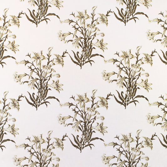 Lilies Fabric by Lee Jofa in Monochrome