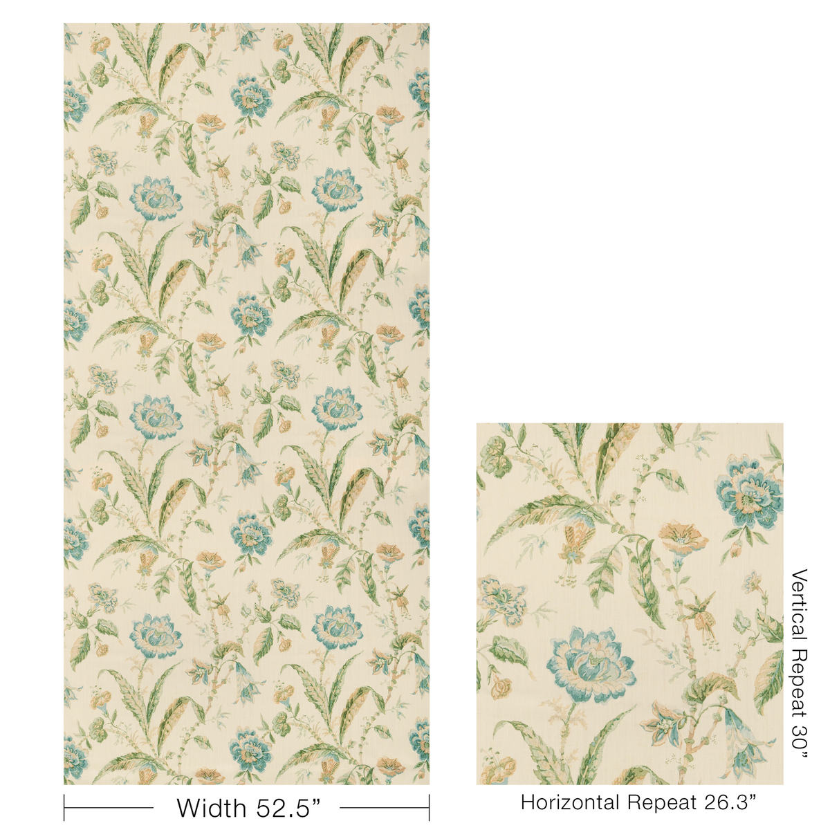 Rosemont Print - Aqua