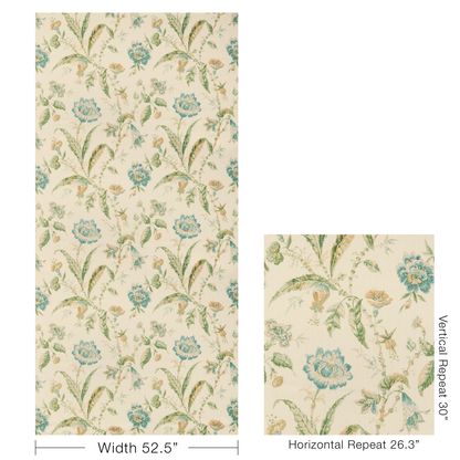 Rosemont Print - Aqua