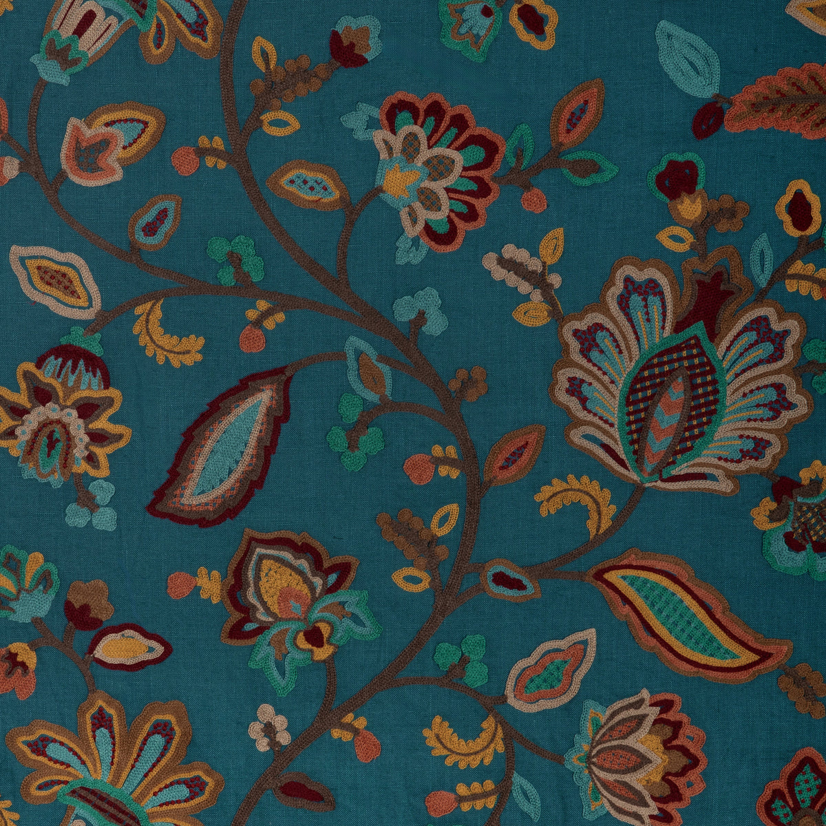Westfield Emb - Teal/Ochre