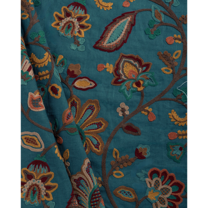 Westfield Emb - Teal/Ochre