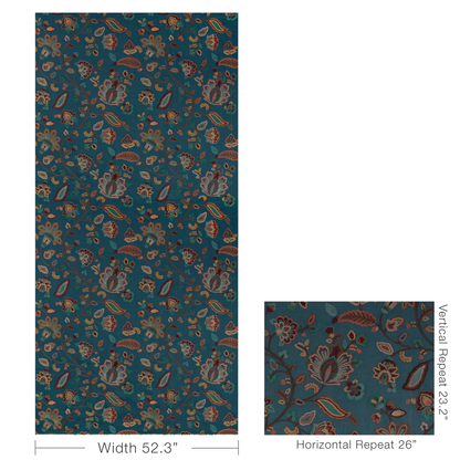 Westfield Emb - Teal/Ochre