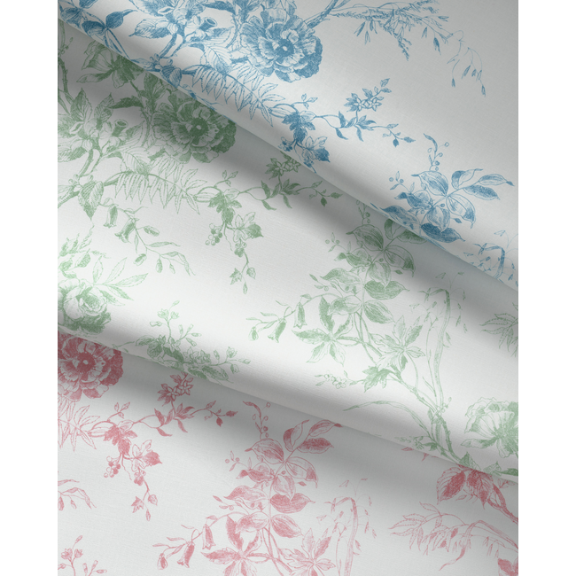 Tea Rose Toile - Blue