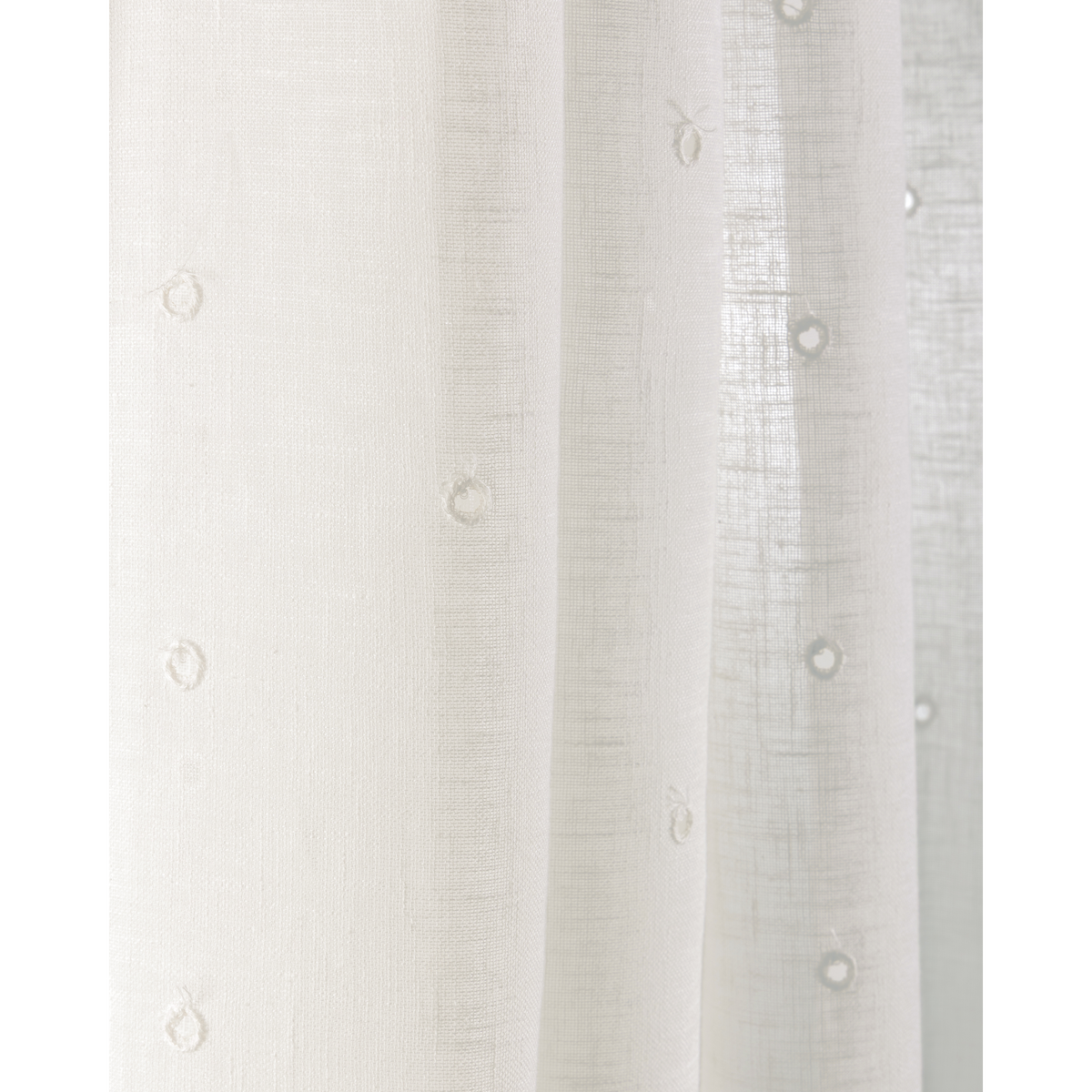 Eyelet Sheer - White