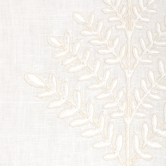 Fernly Emb - Ivory