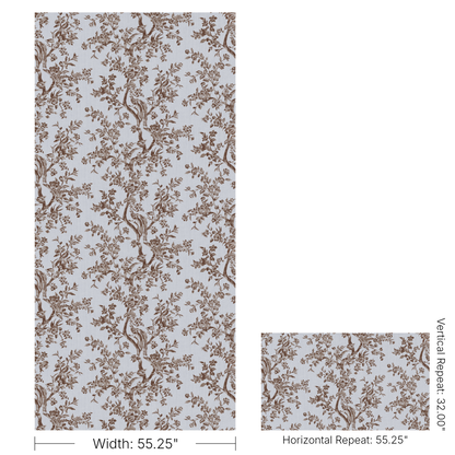 Camellia Toile - Brown