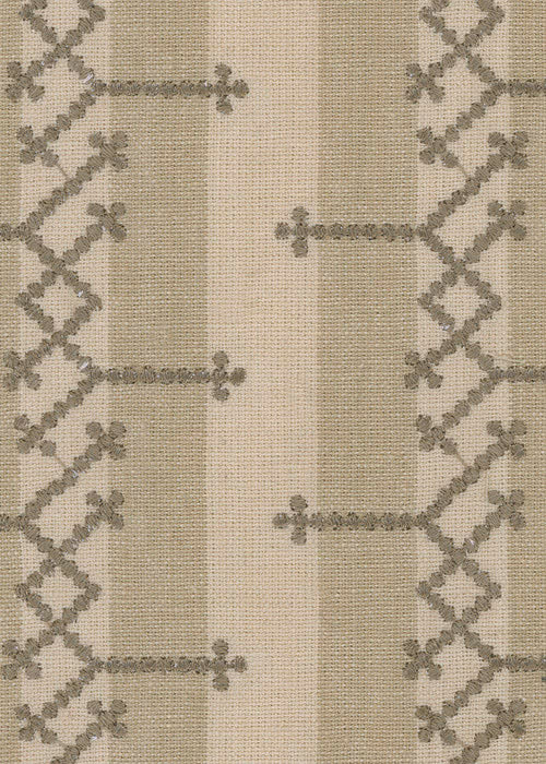 French Knots Fabric by Classic Cloth in Straw