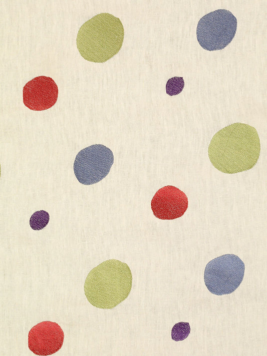 Mashiko Embroidered Linen Fabric by Vaughan in Multi