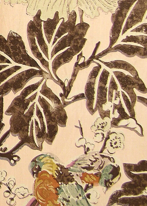 Songbird Fabric by Classic Cloth in Coral
