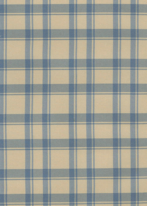 Silk Plaid Fabric by Rose Cumming in Light Blue
