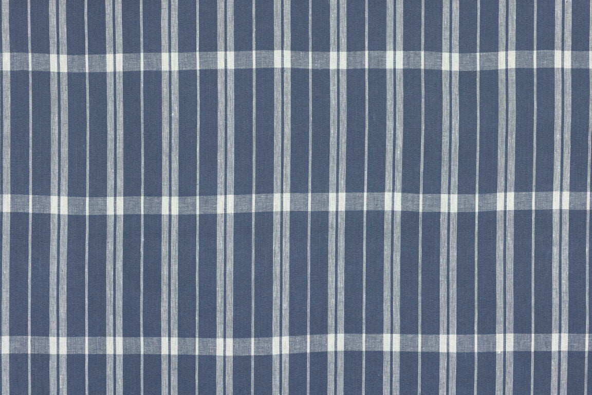 Linen Check Fabric by Raoul Textiles in Delft