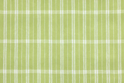 Linen Check Fabric by Raoul Textiles in Celery