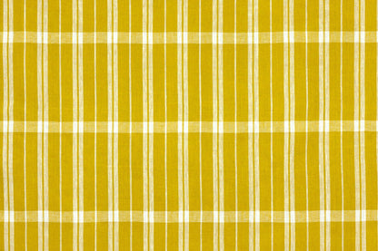 Linen Check Fabric by Raoul Textiles in Sulphur