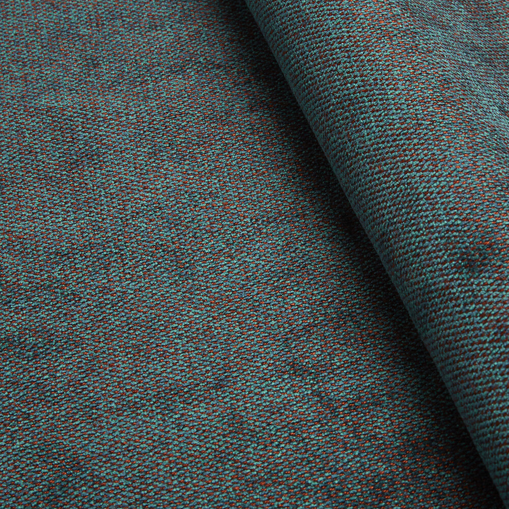 Niko Fabric by Ian Sanderson in Rust Teal