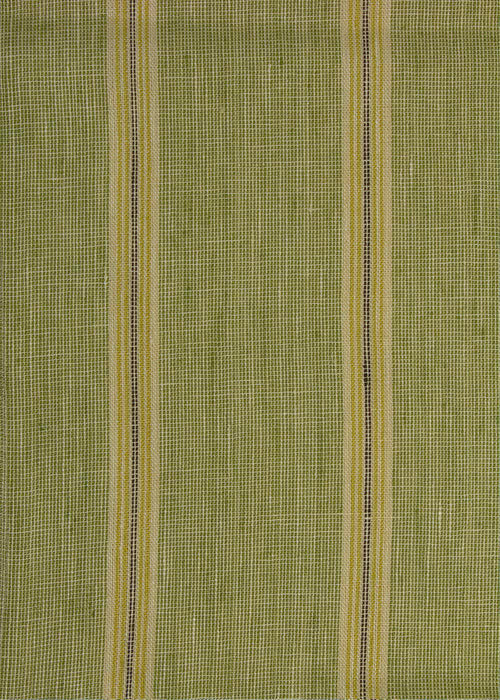 Wyeth Stripe Fabric by Rose Cumming in Green/Yellow