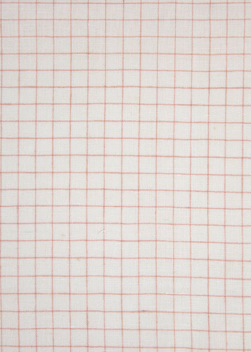 Windowpane Check Fabric by Rose Cumming in Pink