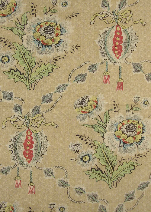 Thistle Fabric by Rose Cumming in Beige