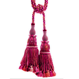 Le Musée Silk Dbl Tsl Tieback by Samuel & Sons in Coral Pink