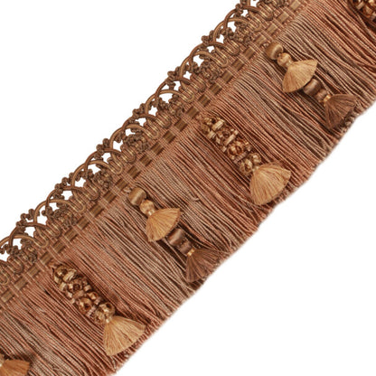 Le Musée Silk Fringe With Jasmines Trim by Samuel & Sons in Putty Melange