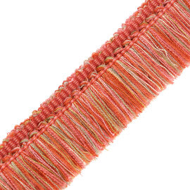1.5" Venise Brush Fringe Trim by Samuel & Sons in Pink/Green/Cream