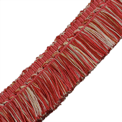 1.5" Venise Brush Fringe Trim by Samuel & Sons in Cerise/Ivory/Pale Gold