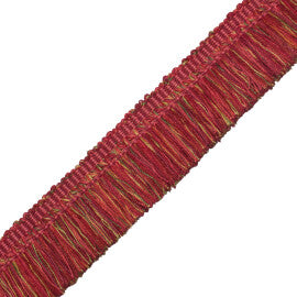 1.5" Venise Brush Fringe Trim by Samuel & Sons in Dk.Rose/Apple/Yellow