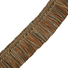 1.5" Venise Brush Fringe Trim by Samuel & Sons in Olive/Dk.Gold