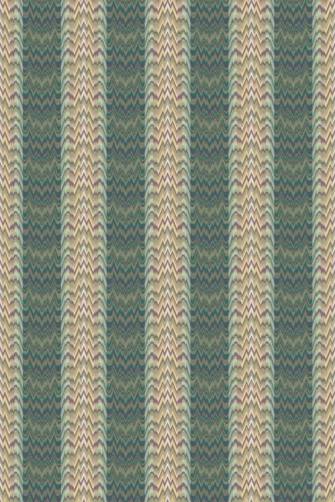 Bargello Fabric by Gainsborough in Teal / Fawn Multi